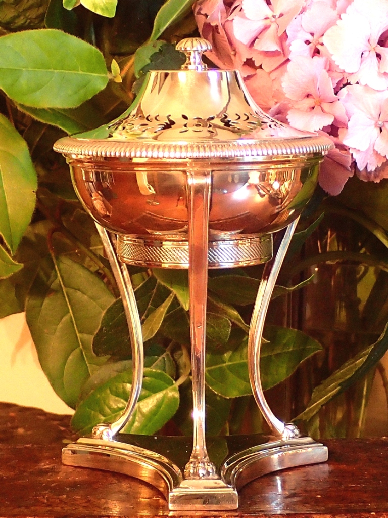 French Silver Pot Pourri Holder By Alfred Hector