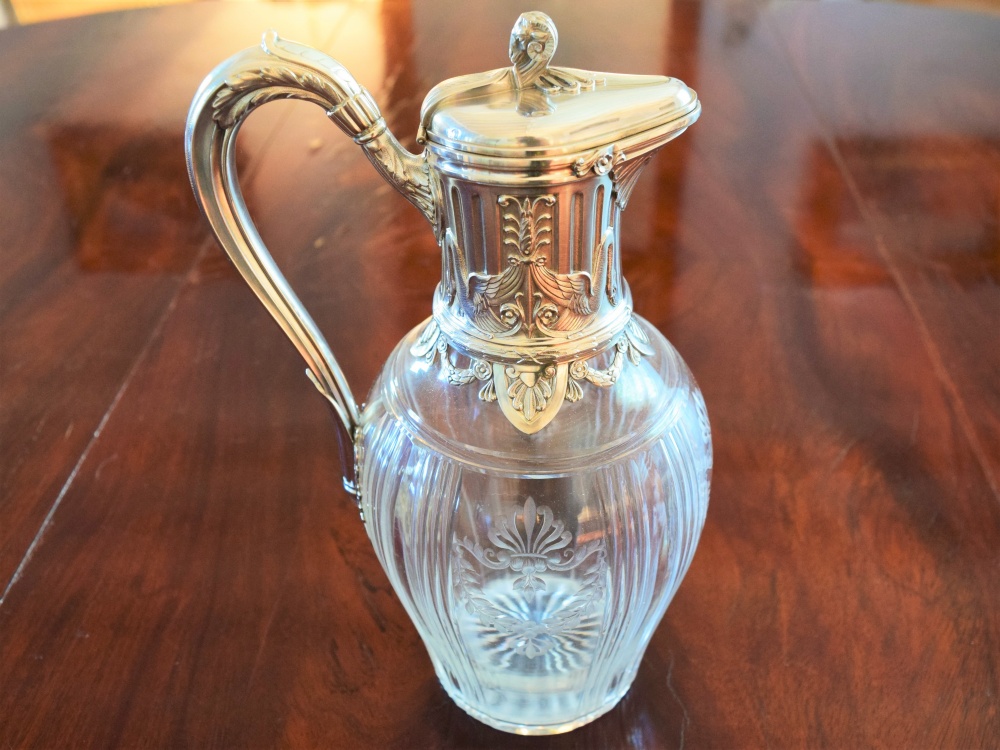 Elegant French Silver Carafe In The Restoration Style By Risler & Carré