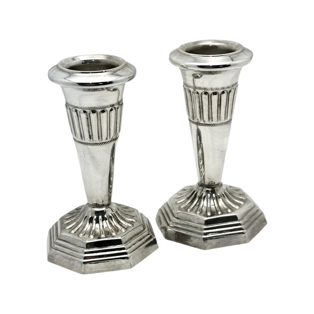 Small Fluted Candlesticks The Silver Cellar