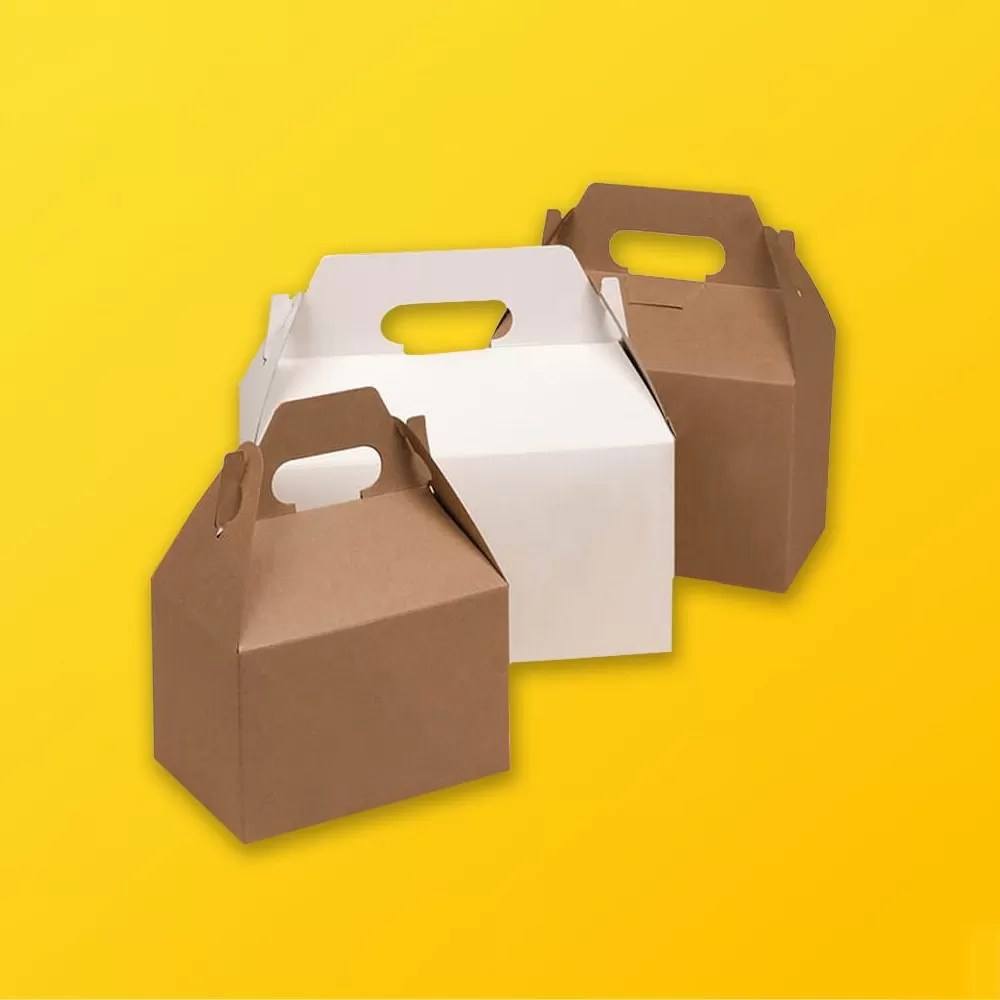 Custom Gable Boxes in Bulk Silver Edge Packaging