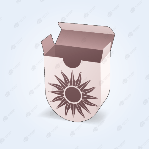 Custom Unique Shaped Box Template Silver Edge Packaging