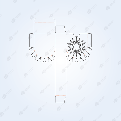 Custom Unique Shaped Box Template Silver Edge Packaging