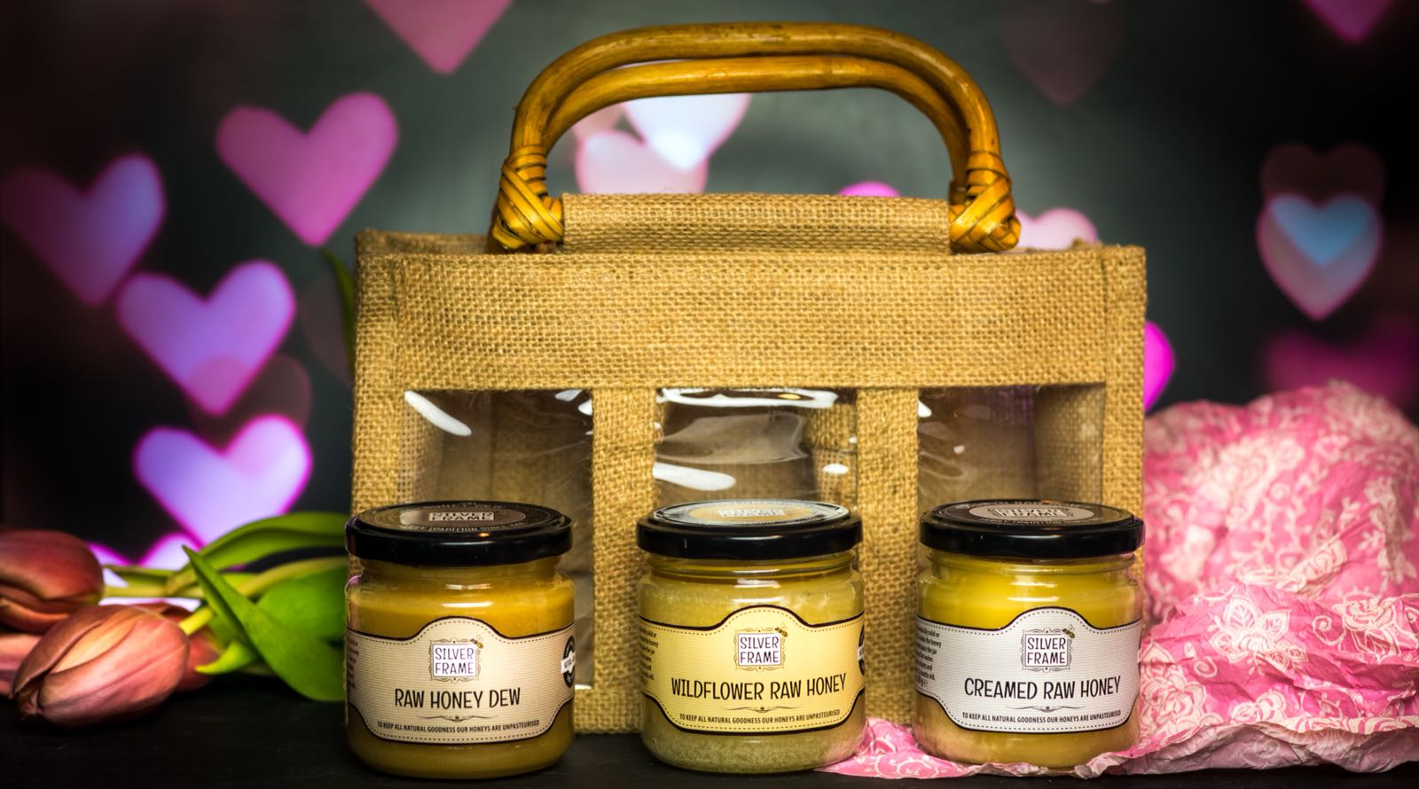 Honey Gift Bag Silver Frame Honey Raw Honey Shop