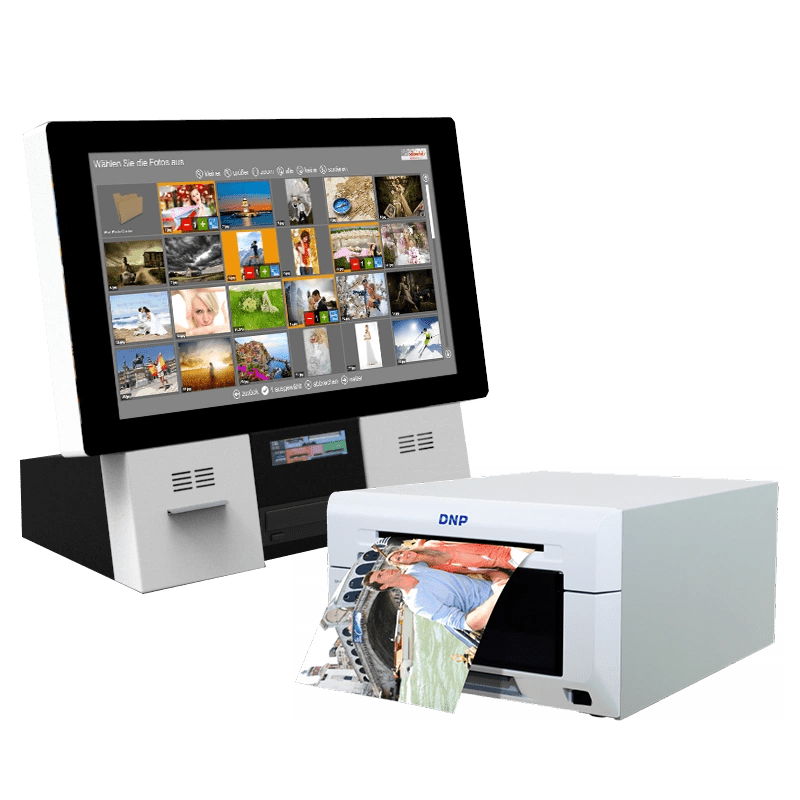 Print Kiosk mit FT23000 (23 Zoll) und Fotodrucker