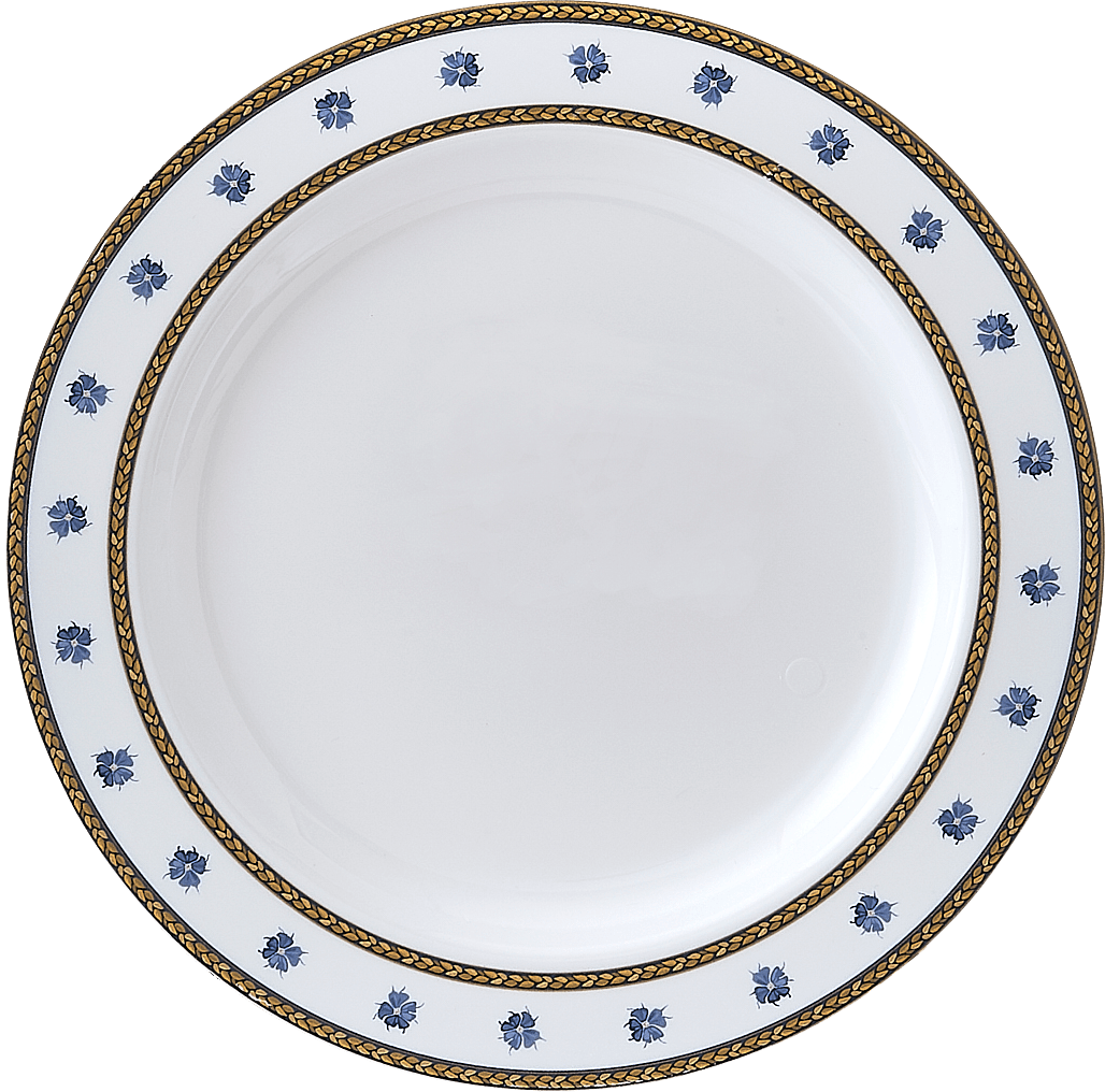 Blue Royal Plates Silver Spoons