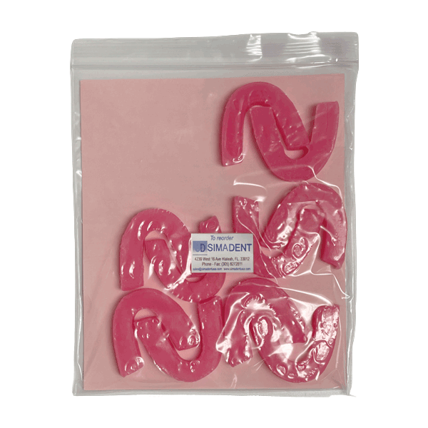 Wax Bite Rims Pink Pkg x 10 Simadent USA