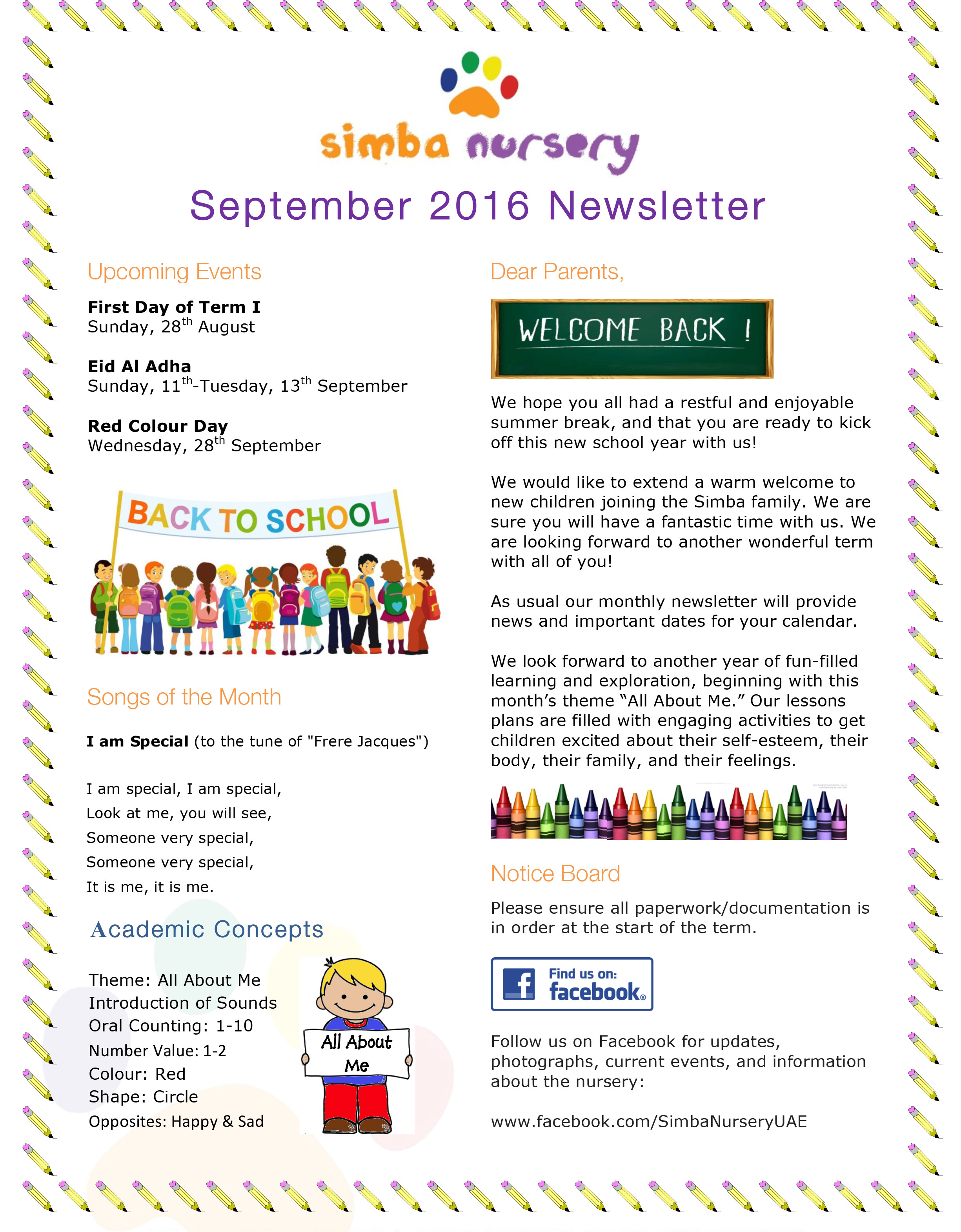 sept2016newsletter Best Nurseries in Abu Dhabi Simba Nursery