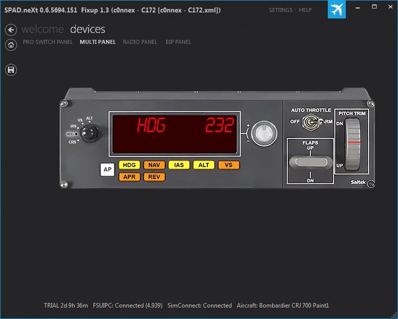 SPAD.neXt Released A new replacement tool for the Saitek Drivers has