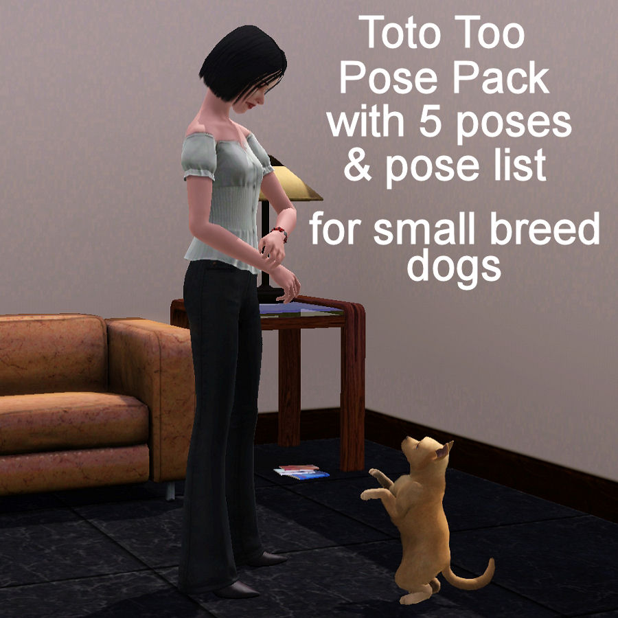 My Sims 3 Poses Toto Too Pose Pack for Small Dogs by OrangeMittens