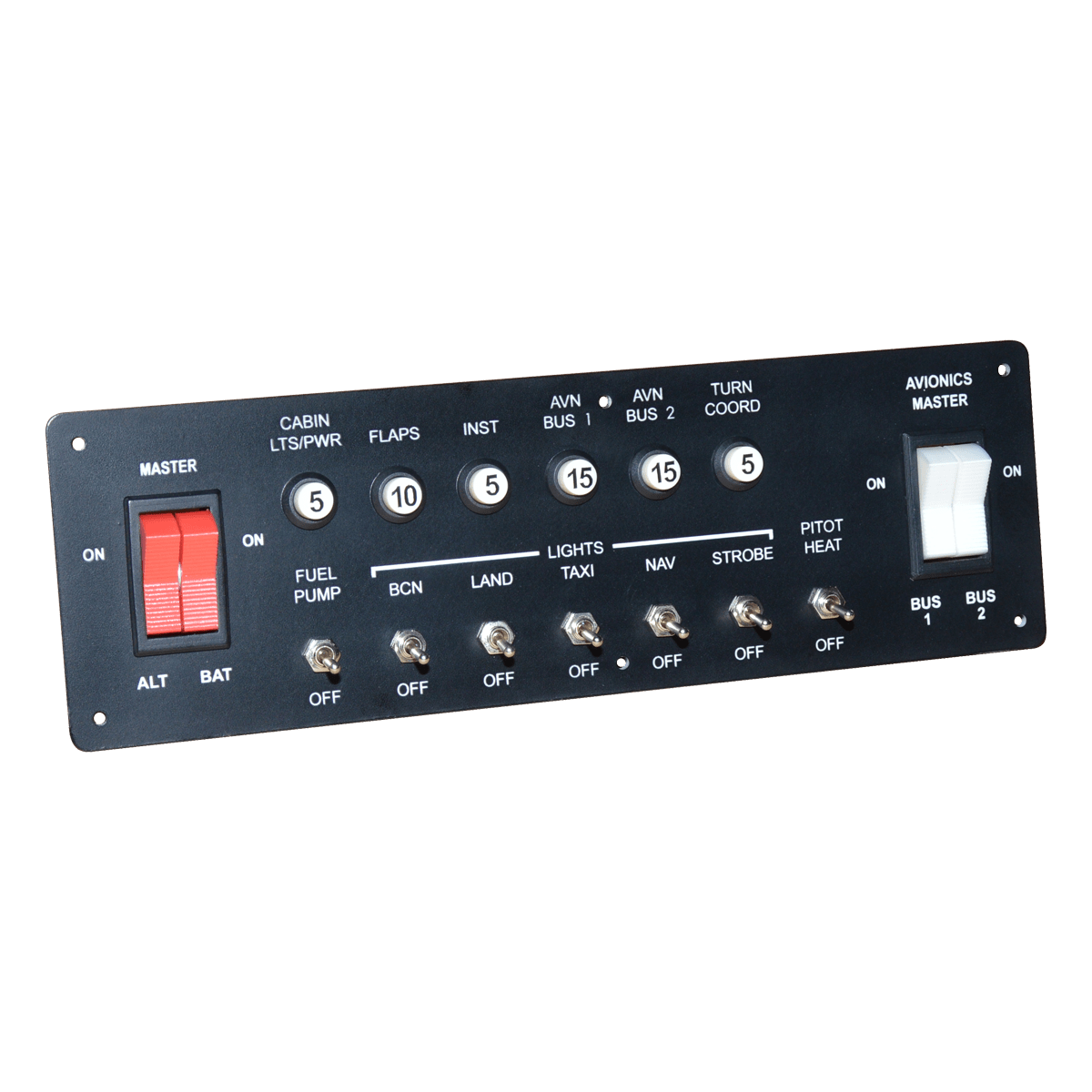 Switch Panel Cessna C172 with Starter Switch SimMax.it