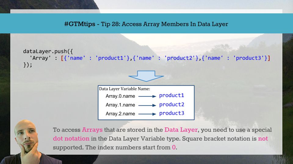 GTMTips Access Array Members in the Data Layer Simo Ahava's blog