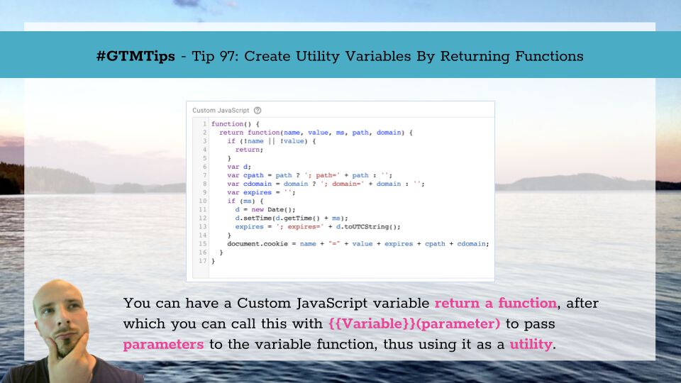 GTMTips Create Utility Variables By Returning Functions Simo Ahava