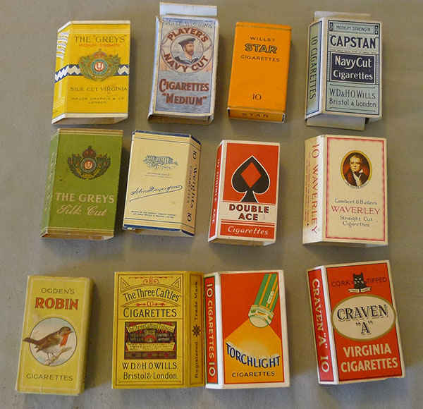 12 Original Vintage 10 Cigarettes Cardboard Cigarette Wrapper Packages Lot 3 eBay
