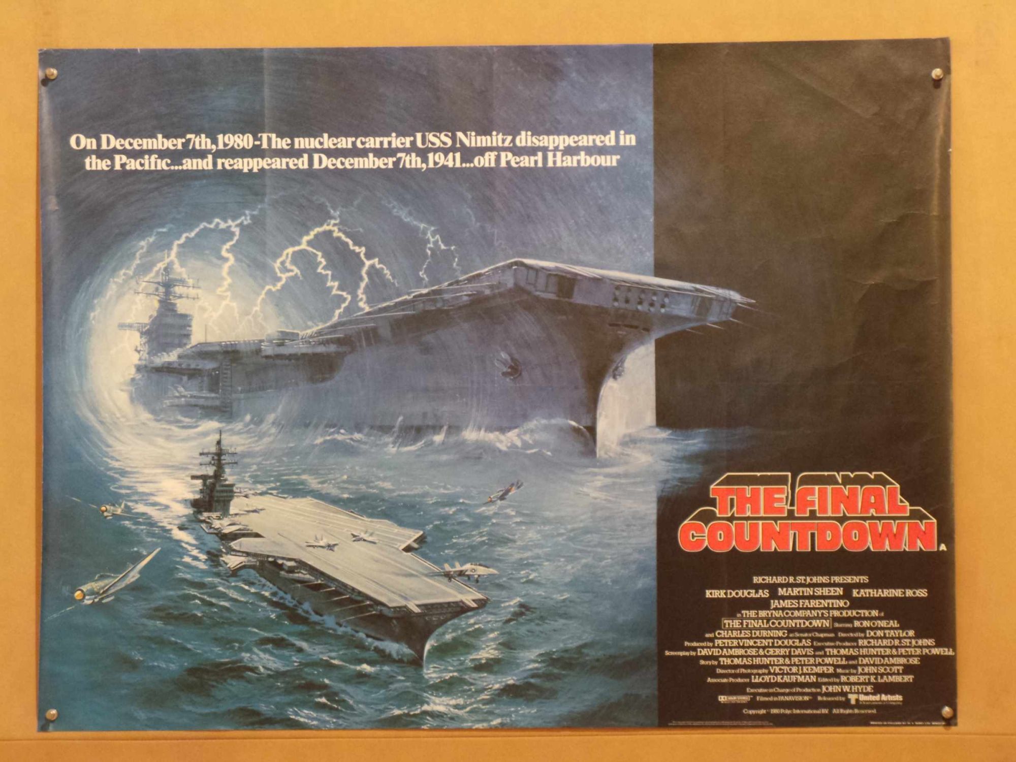 Final Countdown Original Movie Poster UK quad 40"x30" Simon.Dwyer a