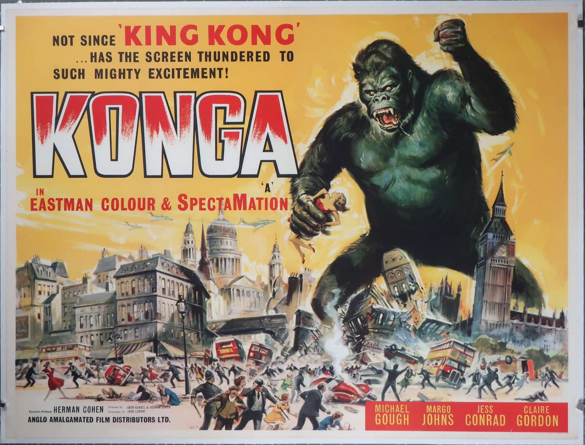 Konga Original Movie Poster UK quad 40"x30" Simon.Dwyer a fast and