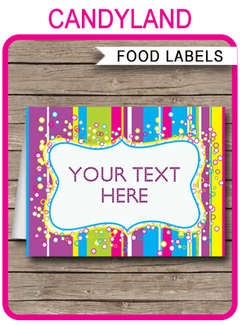 Printable Food Name Tags