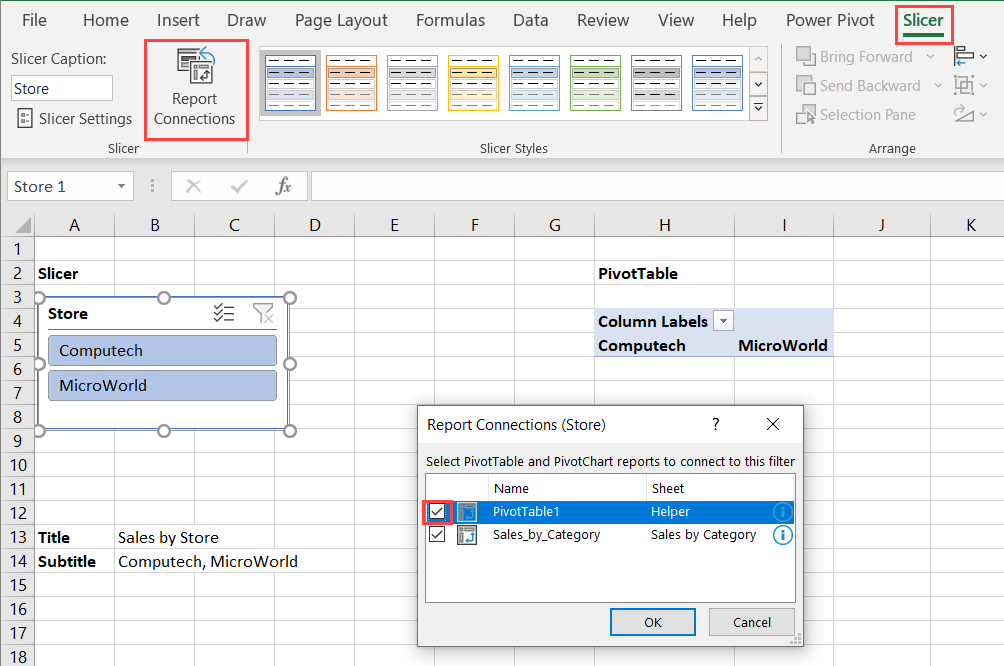 How To Update Pivot Table Slicer