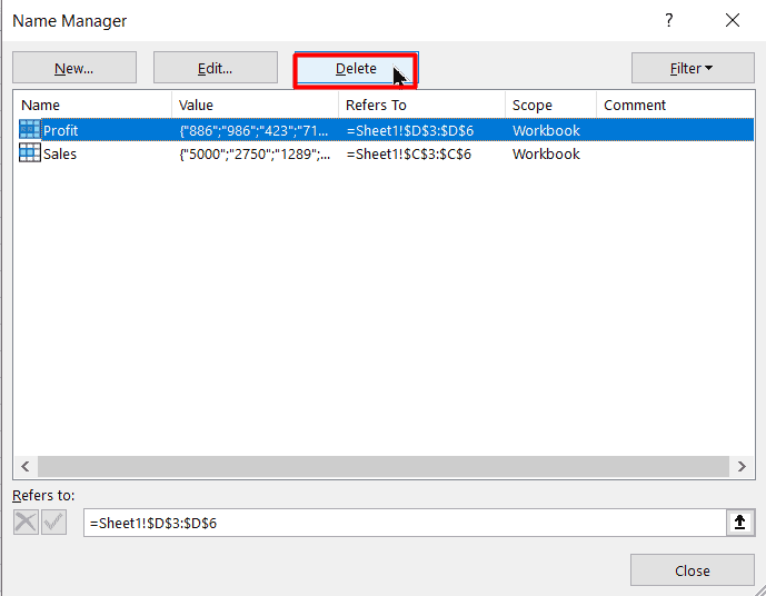 How to Delete a Named Range in Excel? 3 Easy Methods
