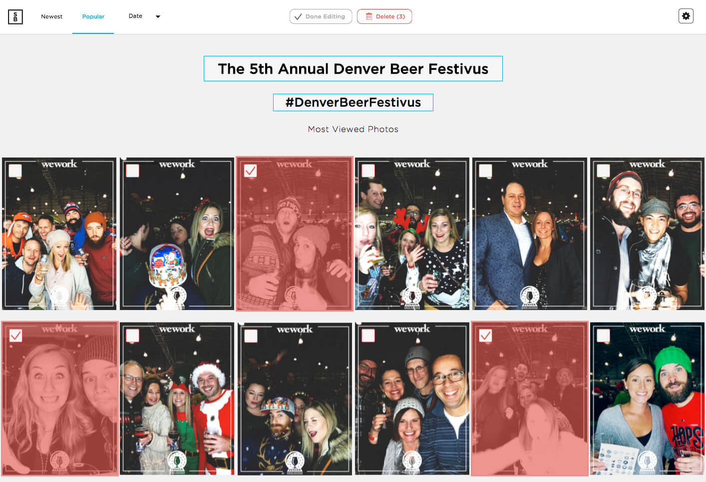 Take your photo booth live with an online gallery Simple Booth