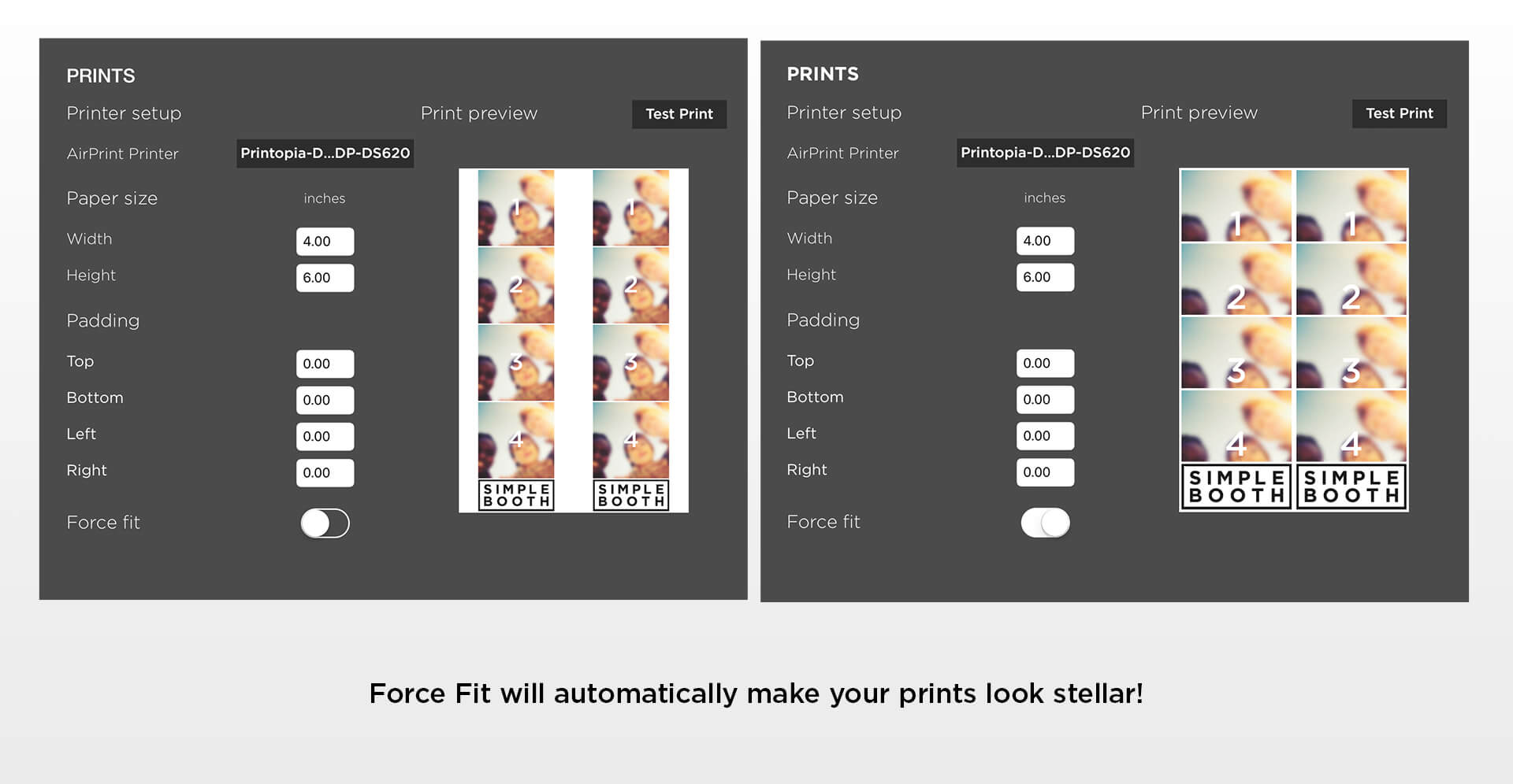How to Print Two Photo Strips Per Sheet Simple Booth