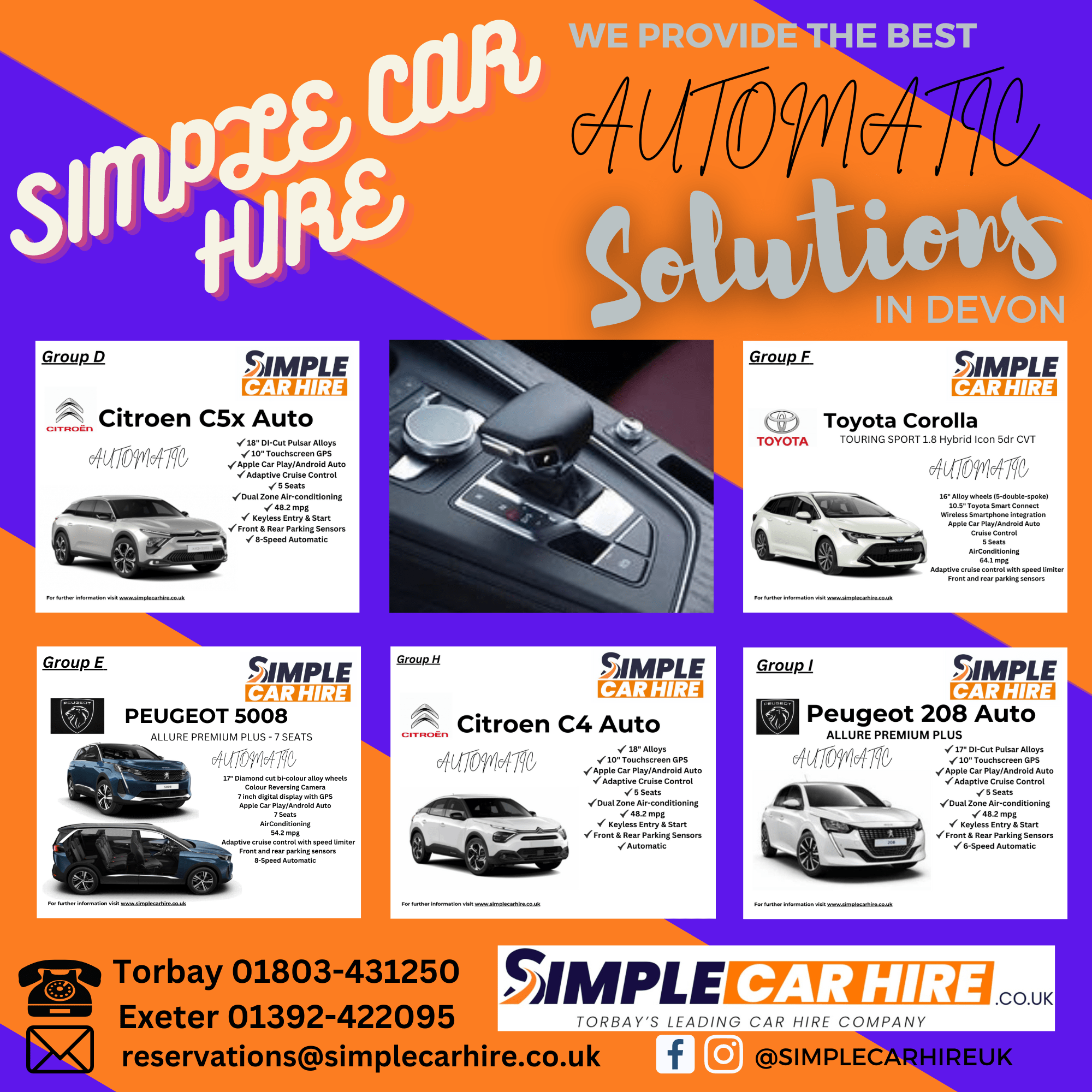 Our Fleet Simple Car & Van Hire