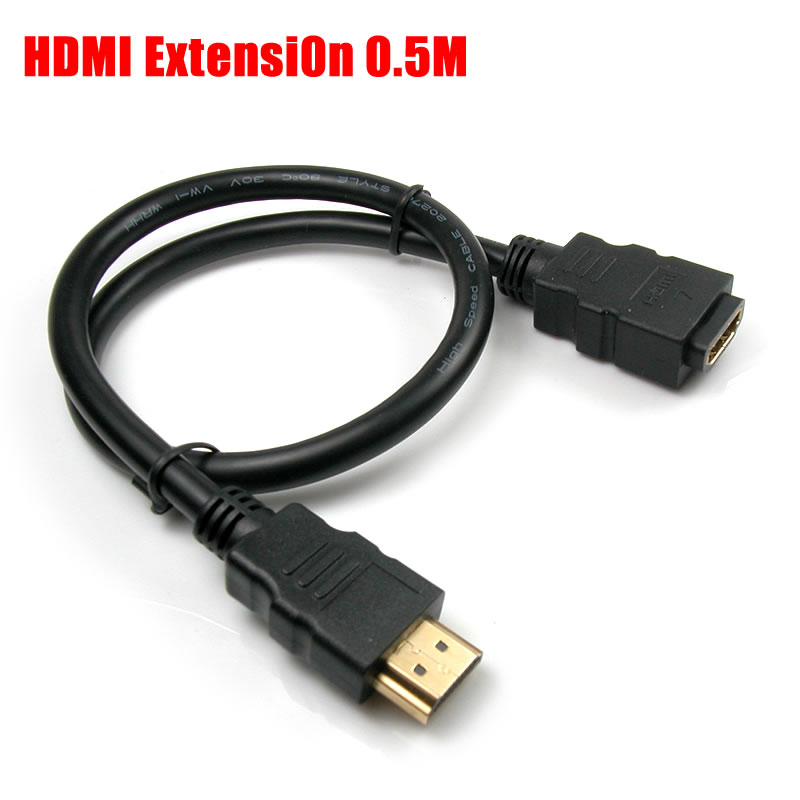 50CM HDMI Extension Cable Type A Male to Female 0.5M Short HDMI Lead v1