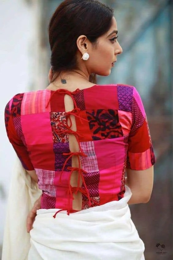 Different types of saree blouse Back Neck Designs Kurti Blouse
