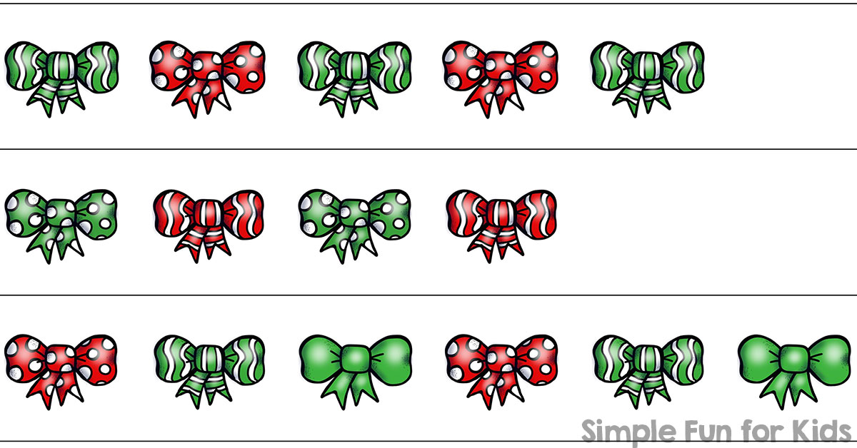 Christmas Countdown Day 15 Christmas Bow Patterns Simple Fun for Kids Christmas Countdown Day 15 Christmas Bow Patterns Simple Fun for Kids