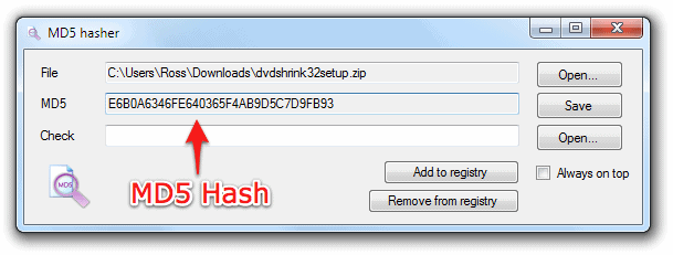How to match an MD5 hash with a file in Windows Simple Help