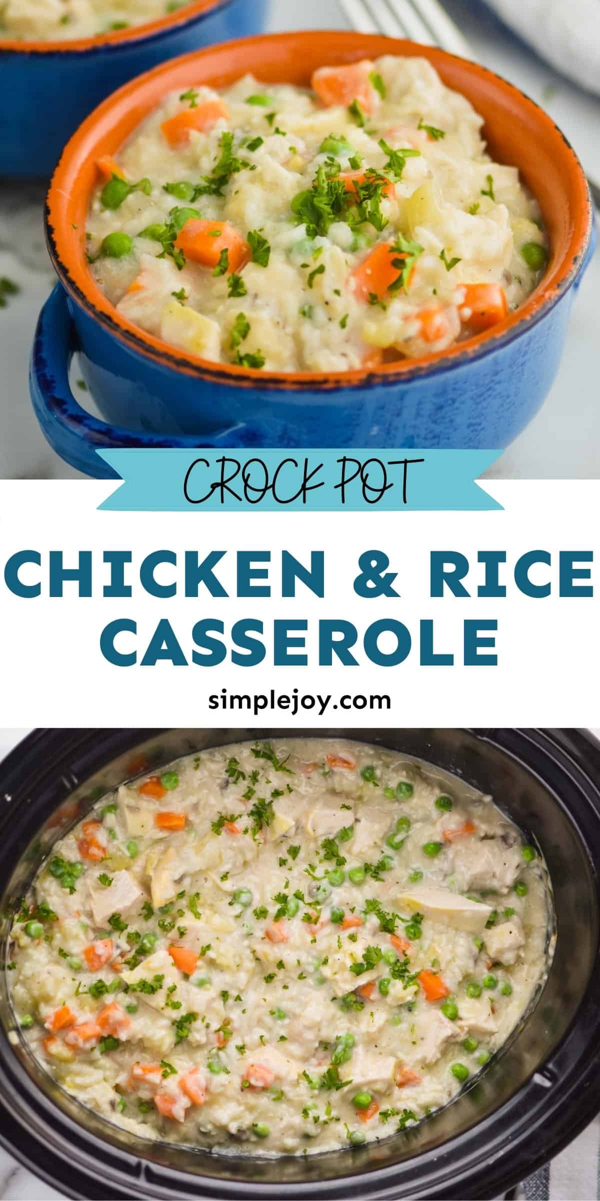 Crockpot Chicken and Rice Casserole Recipe Simple Joy
