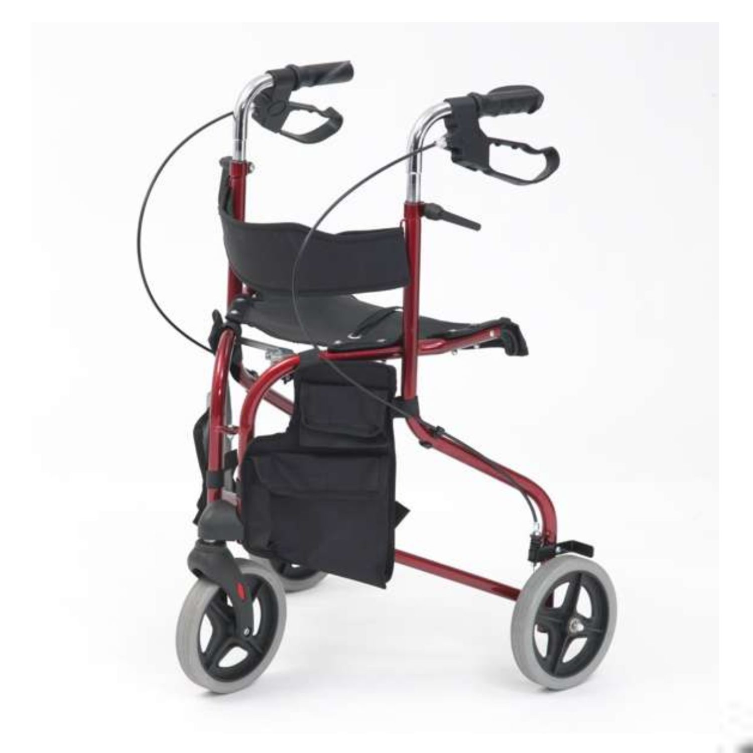 Drive Medical Steel TriWalker with Seat In Red Simplelife Mobility