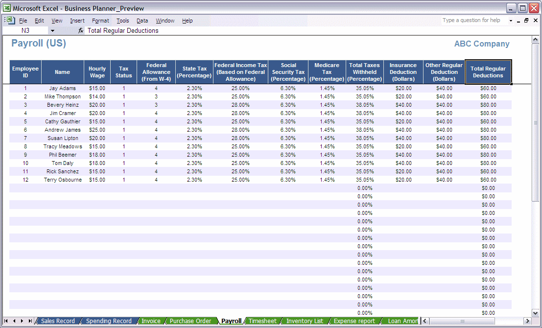 withholding tables calculator