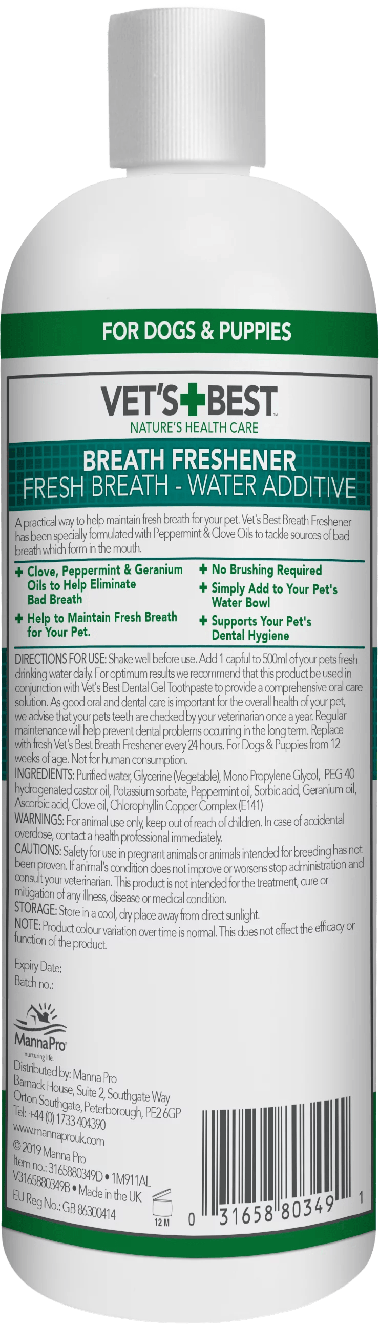 Vet's Best Breath Freshener for Dogs MannaPro