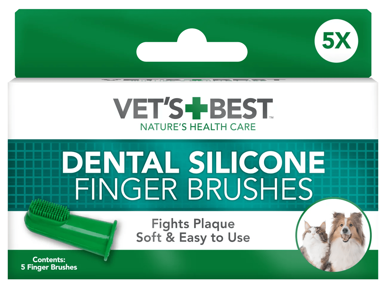 Vet's Best Silicone Finger Brushes for Dogs 5 pack MannaPro