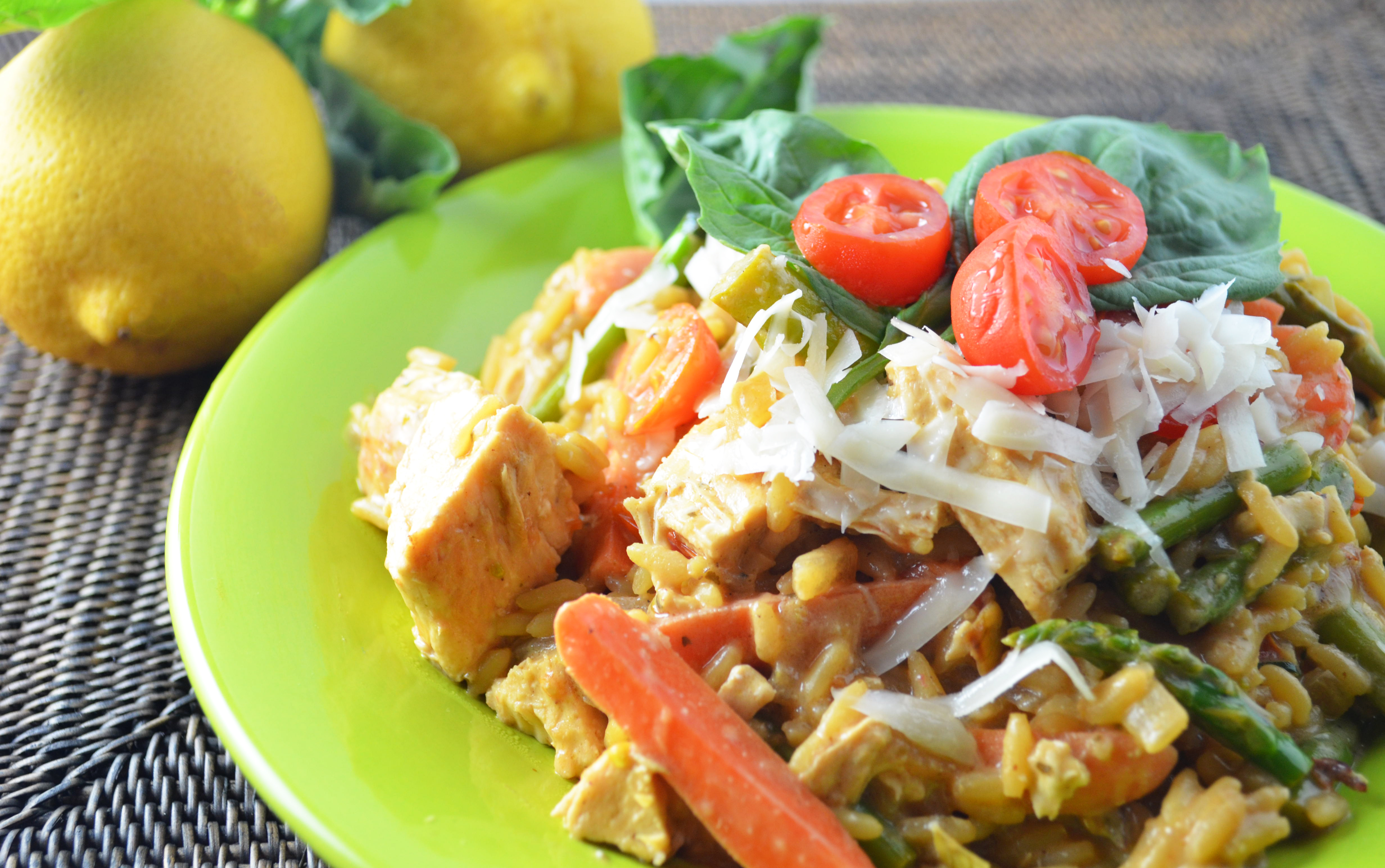 Lemon Chicken Risotto with Asparagus Simple, Sweet & Savory