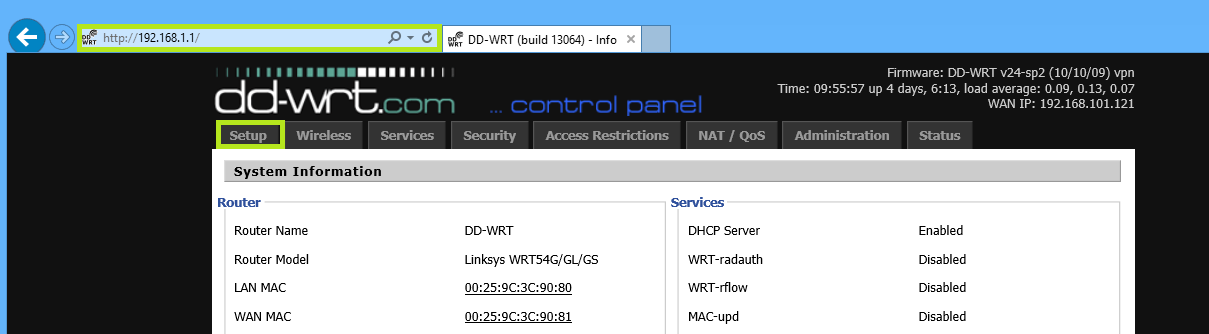 DDWRT MyDNS Firewall setup My Private Network Global VPN Service