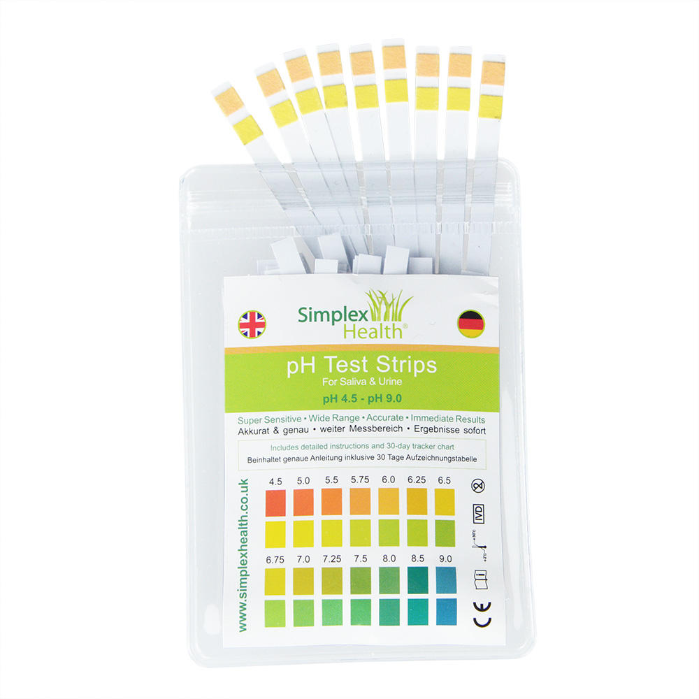 pH Dual Test Strips for Urine & Saliva (25 strips) SimplexHealth