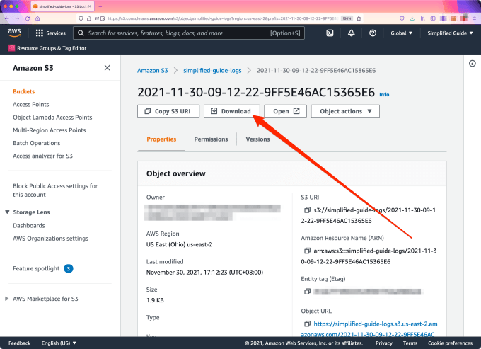 How to log access to AWS S3 bucket and website