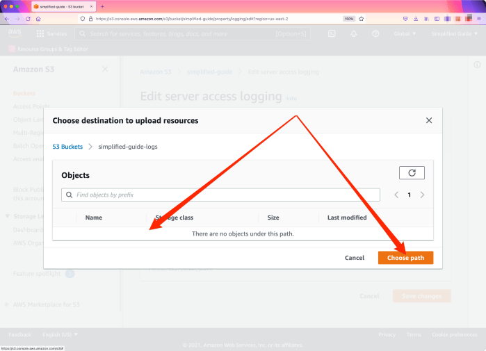 How to log access to AWS S3 bucket and website