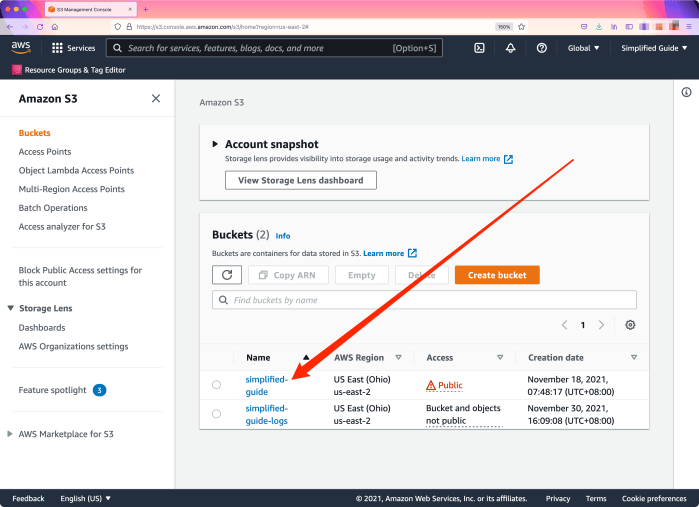How to log access to AWS S3 bucket and website