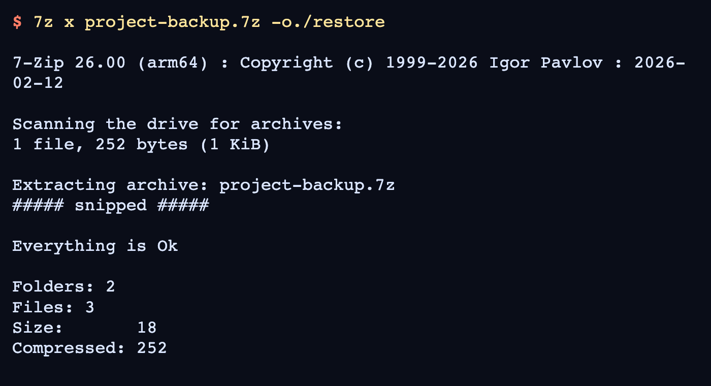 How to extract 7z file in Linux