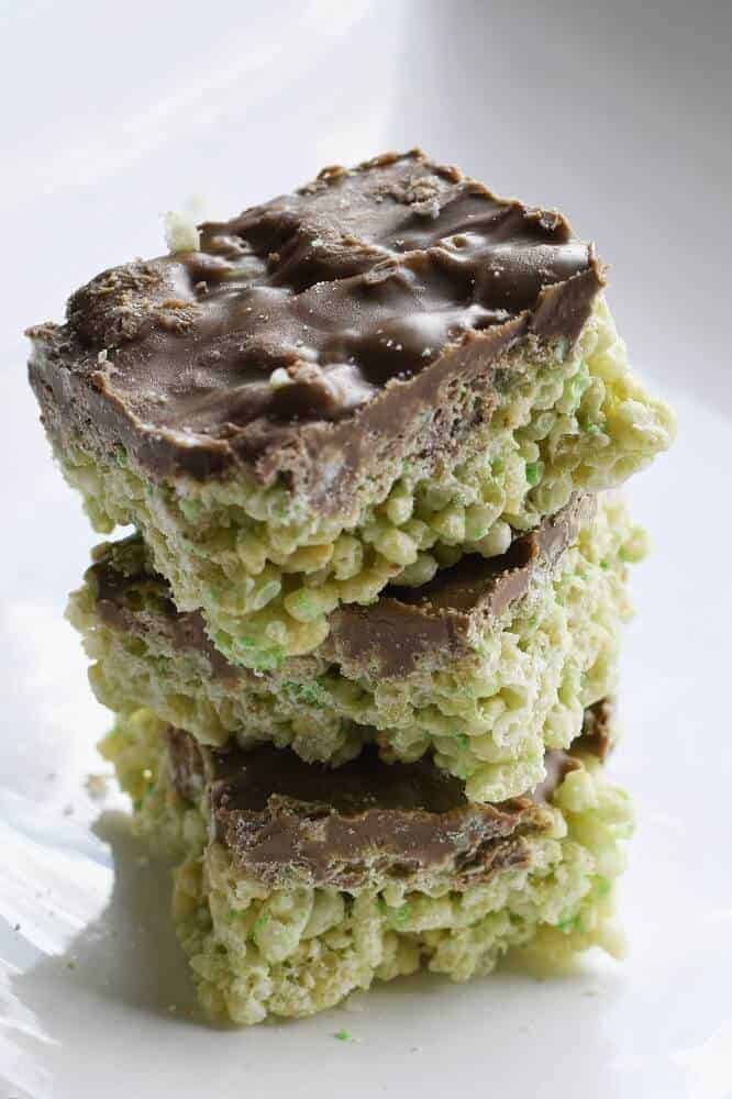 Mint Aero Rice Bubble Slice Recipe
