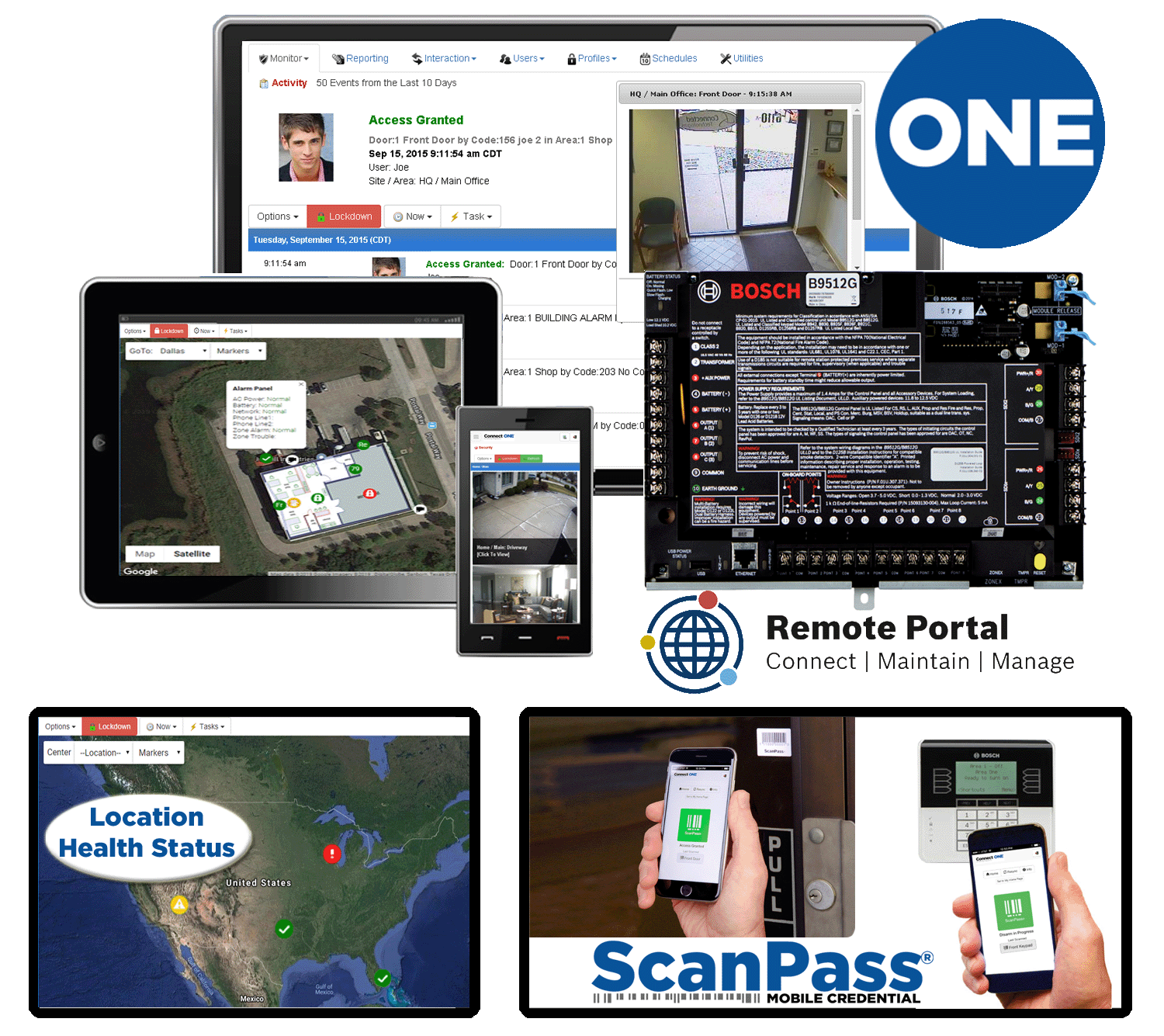 MultiSite Bosch Security Management with Connect ONE