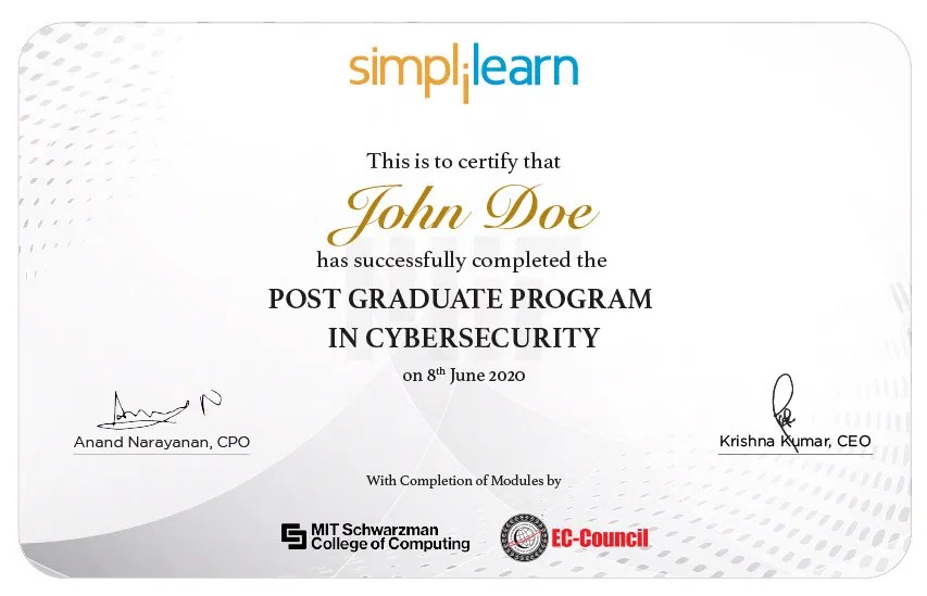 Post Graduate Program in Cyber Security