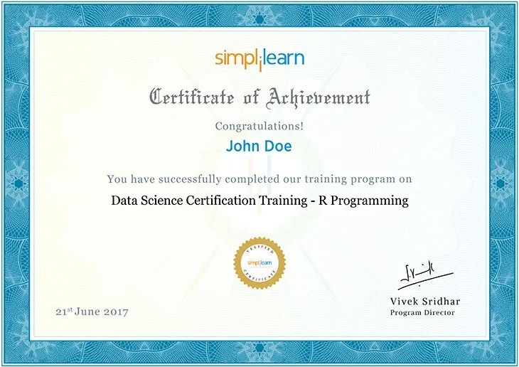 R for Data Science Certification Training Simplilearn