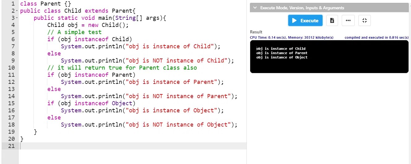 Understanding the Use of Instanceof in Java with Examples