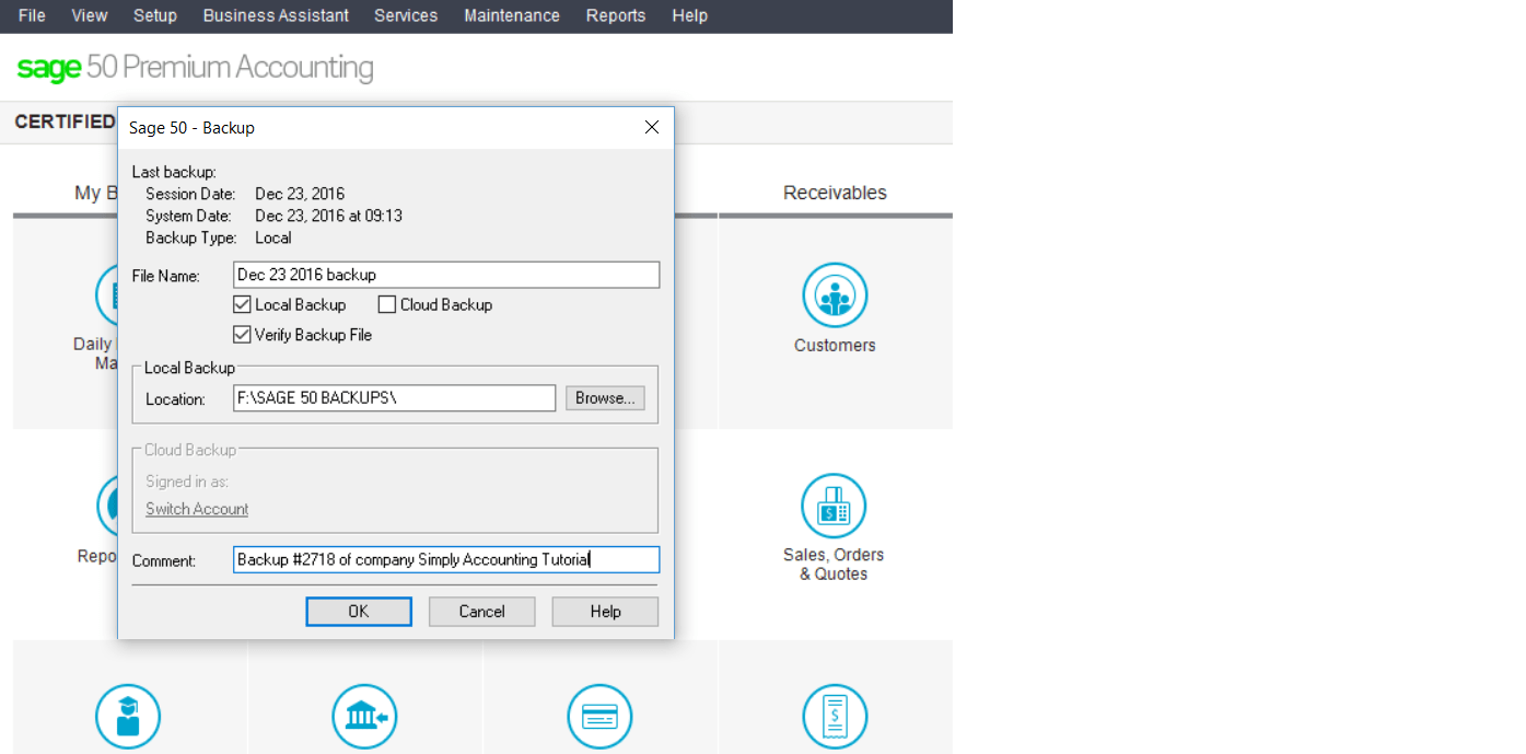 Save As or Backup Simply Accounting Tutorial