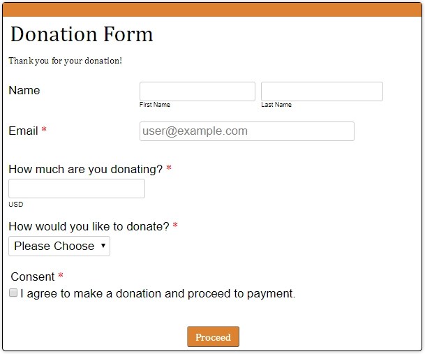 Online Donation Request Form SimplyCast