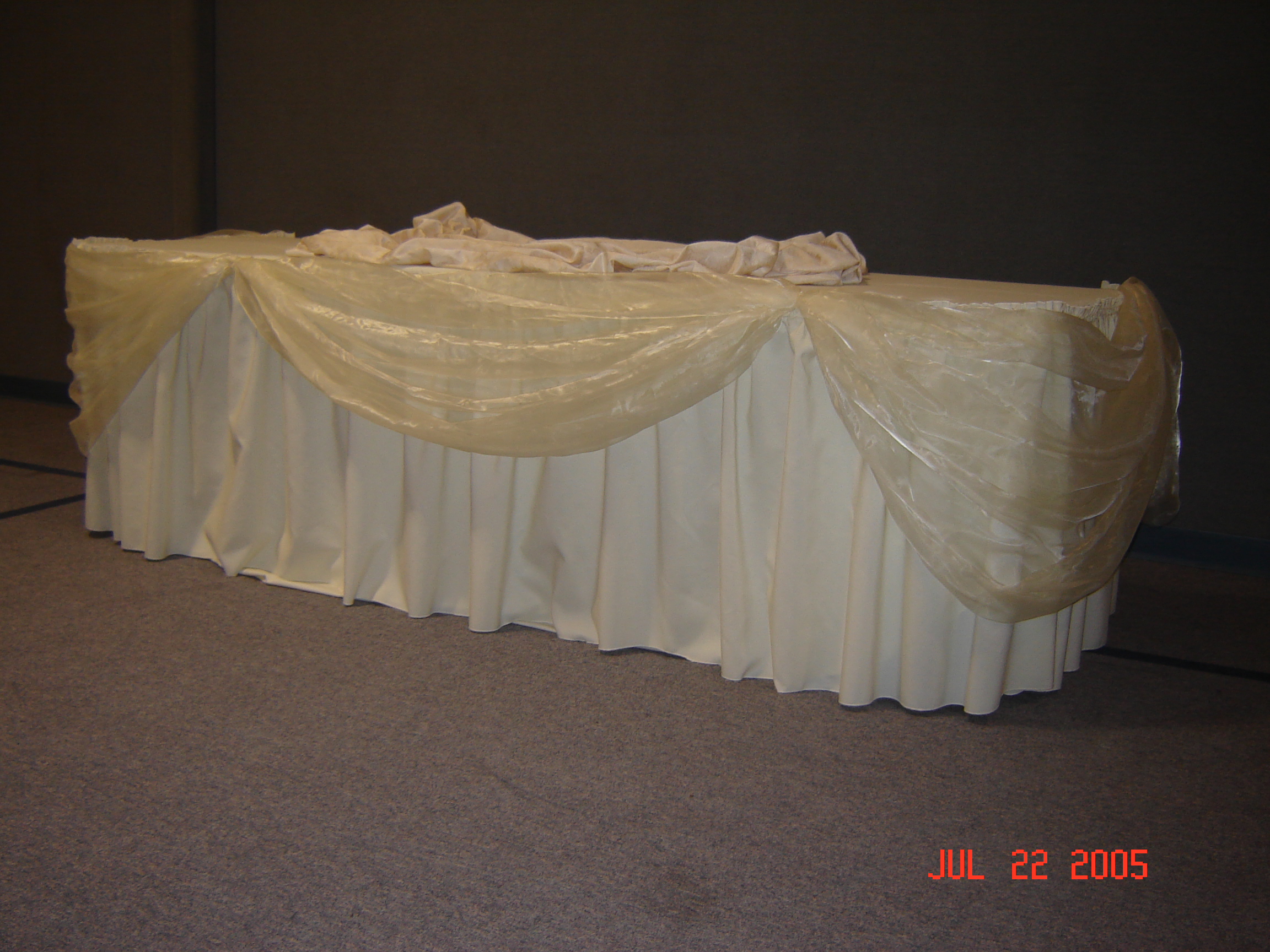 Simply Elegant WeddingsTable Swags, Linen rentals, Fort Worth, Dallas