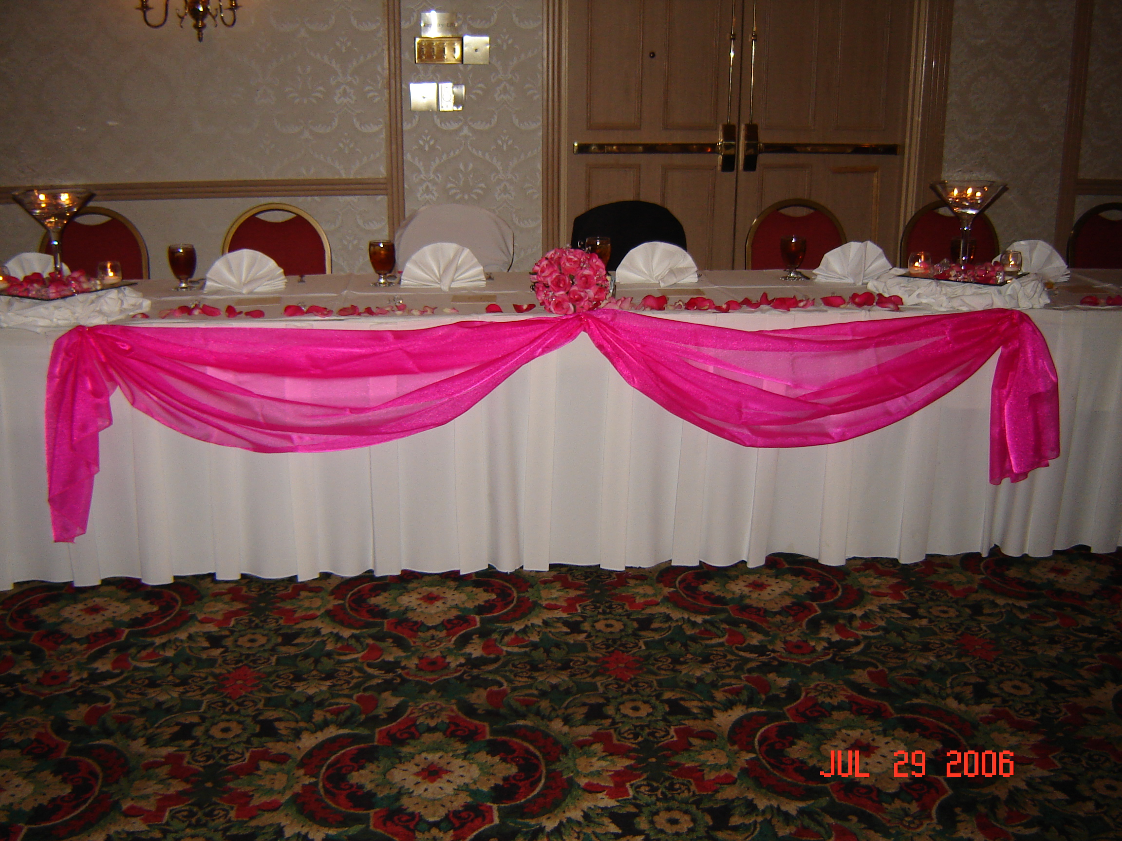 Simply Elegant WeddingsTable Swags, Linen rentals, Fort Worth, Dallas